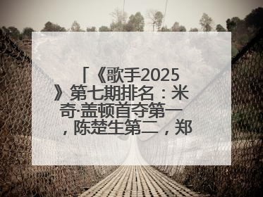 《歌手2025》第七期排名：米奇·盖顿首夺第一，陈楚生第二，郑欣宜将参加下一轮张榜赛