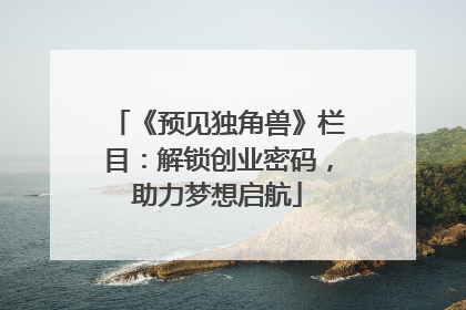 《预见独角兽》栏目：解锁创业密码，助力梦想启航