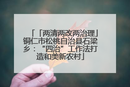 「两清两改两治理」铜仁市松桃自治县石梁乡：“四治”工作法打造和美新农村