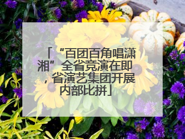 “百团百角唱潇湘”全省竞演在即，省演艺集团开展内部比拼