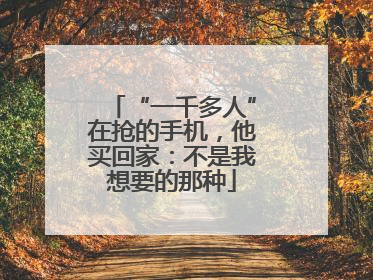 “一千多人”在抢的手机，他买回家：不是我想要的那种