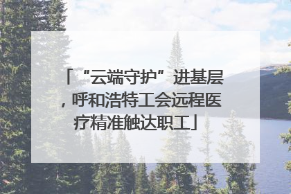 “云端守护”进基层，呼和浩特工会远程医疗精准触达职工