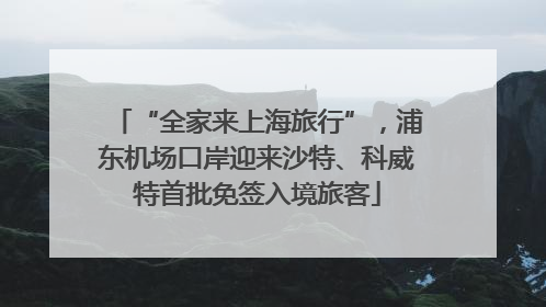 “全家来上海旅行”，浦东机场口岸迎来沙特、科威特首批免签入境旅客