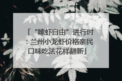 “嗦虾自由”进行时：兰州小龙虾价格亲民口味吃法花样翻新
