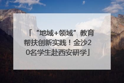 “地域+领域”教育帮扶创新实践！金沙20名学生赴西安研学