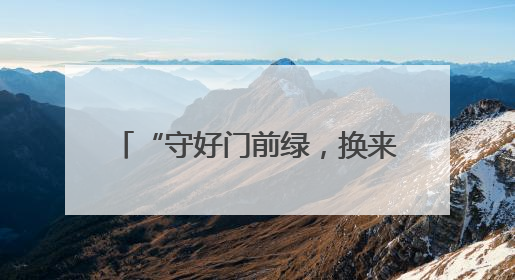 “守好门前绿，换来口袋金”——“乡村Talk”开讲啦！