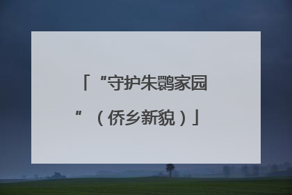 “守护朱鹮家园”（侨乡新貌）