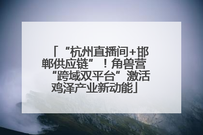 “杭州直播间+邯郸供应链”！角兽营“跨域双平台”激活鸡泽产业新动能