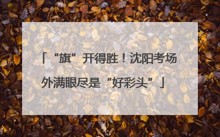 “旗”开得胜！沈阳考场外满眼尽是“好彩头”