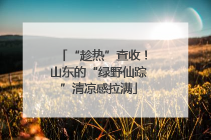 “趁热”查收！山东的“绿野仙踪”清凉感拉满