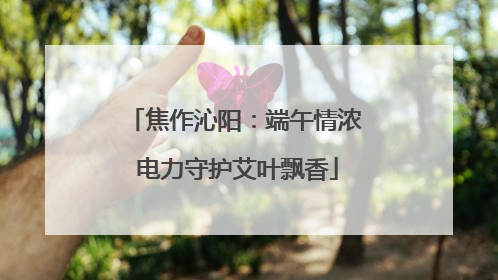焦作沁阳：端午情浓 电力守护艾叶飘香