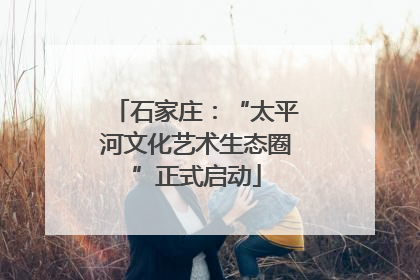 石家庄：“太平河文化艺术生态圈”正式启动