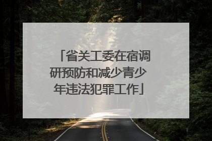 省关工委在宿调研预防和减少青少年违法犯罪工作