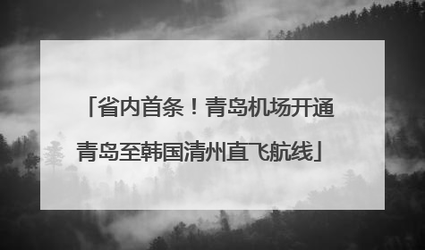 省内首条！青岛机场开通青岛至韩国清州直飞航线
