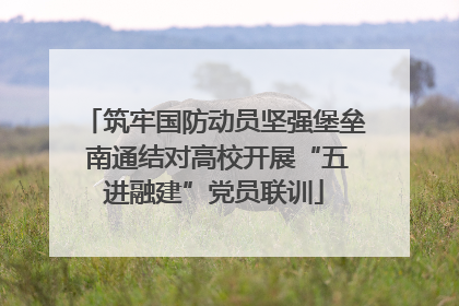 筑牢国防动员坚强堡垒 南通结对高校开展“五进融建”党员联训