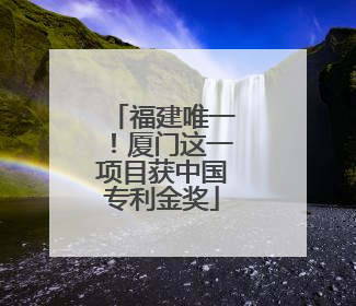福建唯一！厦门这一项目获中国专利金奖