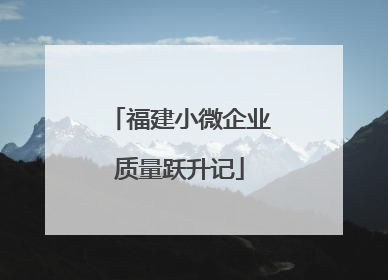 福建小微企业质量跃升记