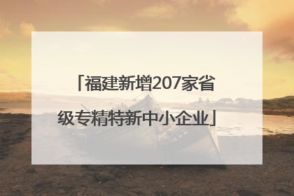 福建新增207家省级专精特新中小企业