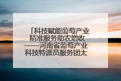 科技赋能葡萄产业 精准服务助农增收——河南省葡萄产业科技特派员服务团太康县科技服务纪实