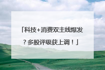 科技+消费双主线爆发？多股评级获上调！