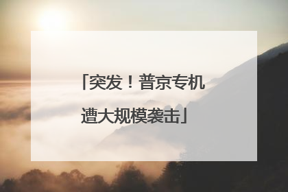 突发！普京专机遭大规模袭击