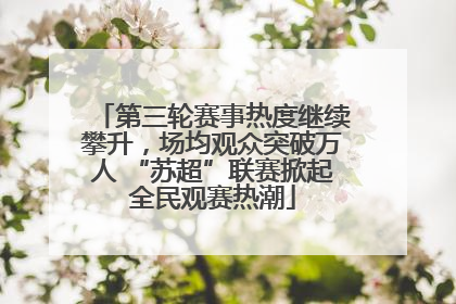 第三轮赛事热度继续攀升，场均观众突破万人 “苏超”联赛掀起全民观赛热潮