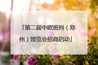 第二届中欧班列（郑州）博览会招商启动