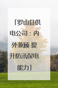 罗山县供电公司：内外兼顾 提升防汛保电能力