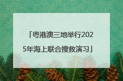 粤港澳三地举行2025年海上联合搜救演习