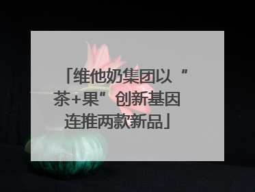维他奶集团以“茶+果”创新基因连推两款新品