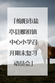 绵阳市盐亭县嫘祖镇中心小学召开期末复习动员会