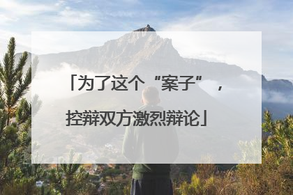为了这个“案子”，控辩双方激烈辩论