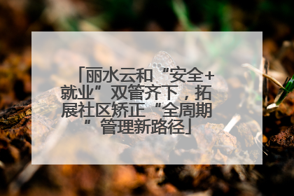 丽水云和“安全+就业”双管齐下，拓展社区矫正“全周期”管理新路径