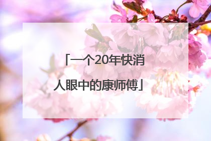 一个20年快消人眼中的康师傅