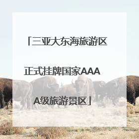三亚大东海旅游区正式挂牌国家AAAA级旅游景区