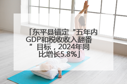 东平县锚定“五年内GDP和税收收入翻番”目标，2024年同比增长5.8%