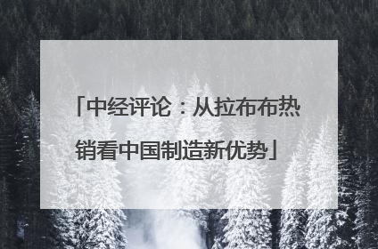 中经评论：从拉布布热销看中国制造新优势