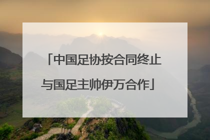 中国足协按合同终止与国足主帅伊万合作