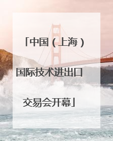 中国（上海）国际技术进出口交易会开幕