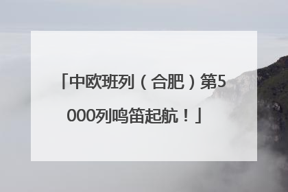 中欧班列（合肥）第5000列鸣笛起航！