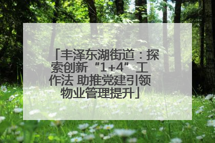 丰泽东湖街道：探索创新“1+4”工作法 助推党建引领物业管理提升