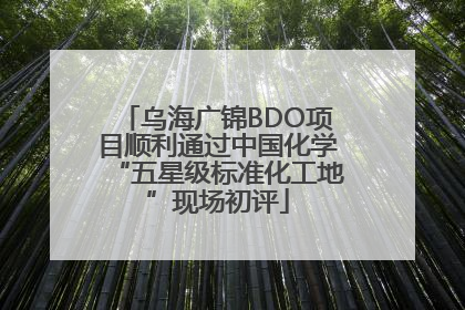 乌海广锦BDO项目顺利通过中国化学“五星级标准化工地”现场初评