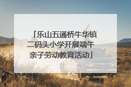 乐山五通桥牛华镇二码头小学开展端午亲子劳动教育活动