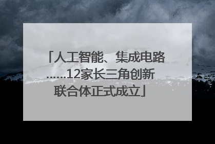 人工智能、集成电路……12家长三角创新联合体正式成立