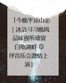 今晚平顶山⑧｜沐浴习习晚风 品味视听盛宴 白龟湖畔·草坪音乐会激情上演