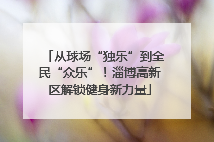 从球场“独乐”到全民“众乐”！淄博高新区解锁健身新力量