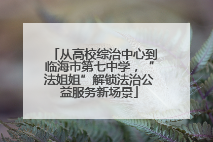 从高校综治中心到临海市第七中学，“法姐姐”解锁法治公益服务新场景