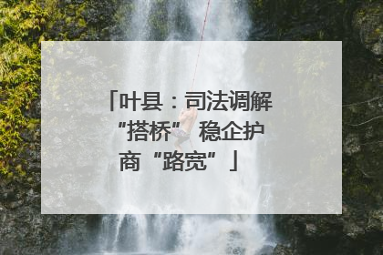 叶县：司法调解“搭桥” 稳企护商“路宽”