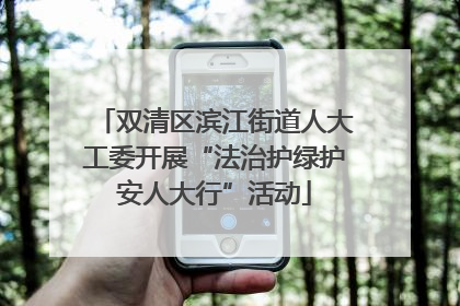 双清区滨江街道人大工委开展“法治护绿护安人大行”活动