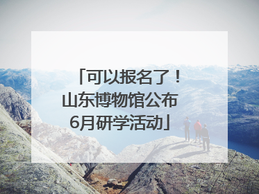 可以报名了！山东博物馆公布6月研学活动